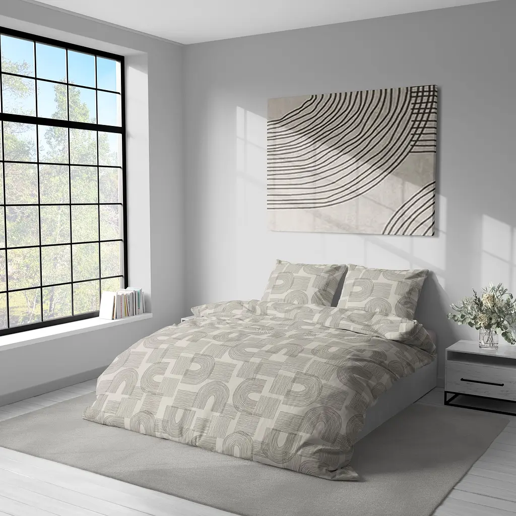 Комплект постельного белья Lelit Евро бежевый 200 х 215 см L-2047/1 (le2000000266343) - фото 5