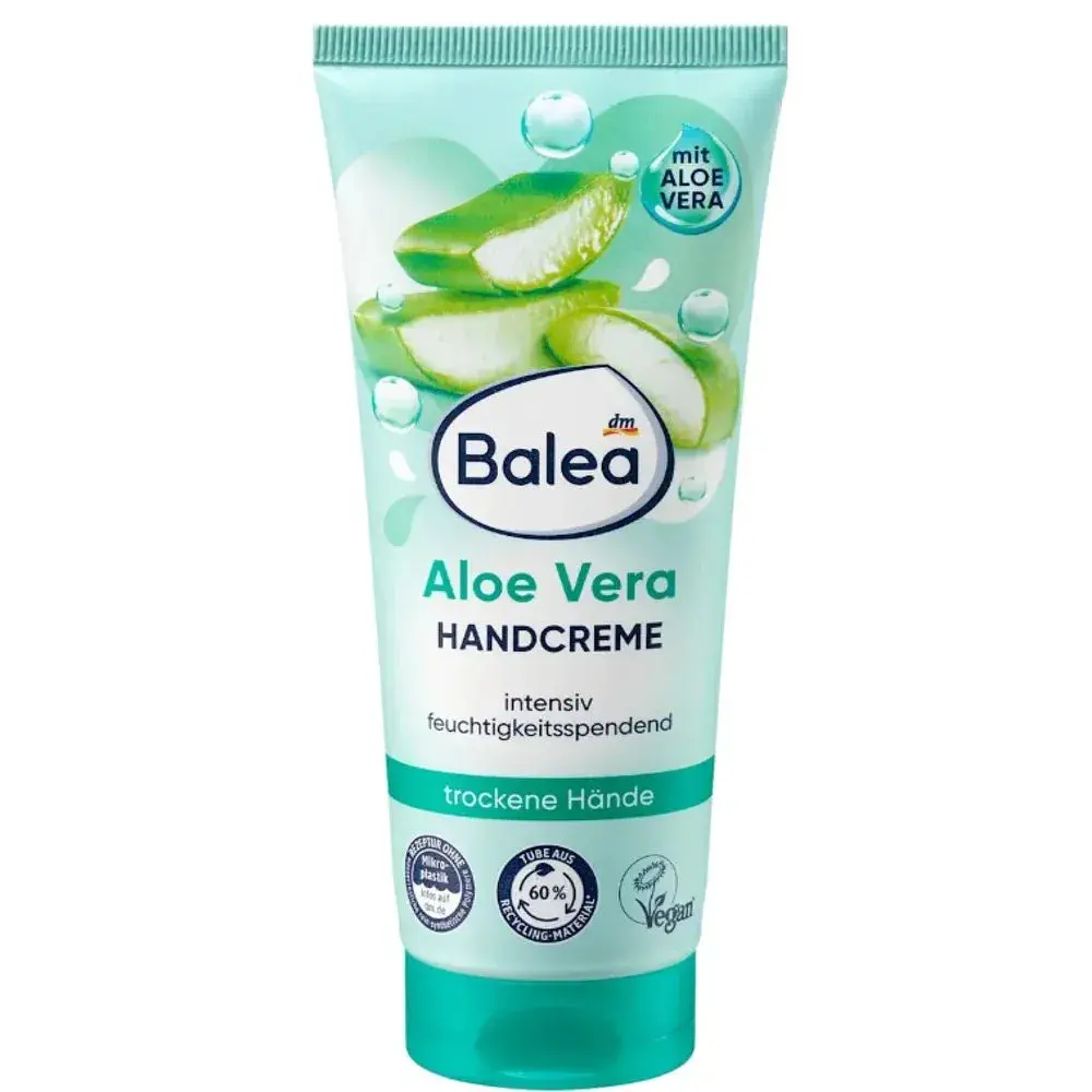 Крем для рук Balea Aloe Vera Handcreme з концентратом алое вера та гліцерином, 100 мл