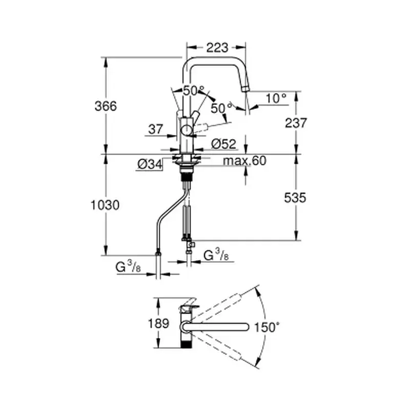 Змішувач Grohe QuickFix 30631000 (CV036255) - фото 3