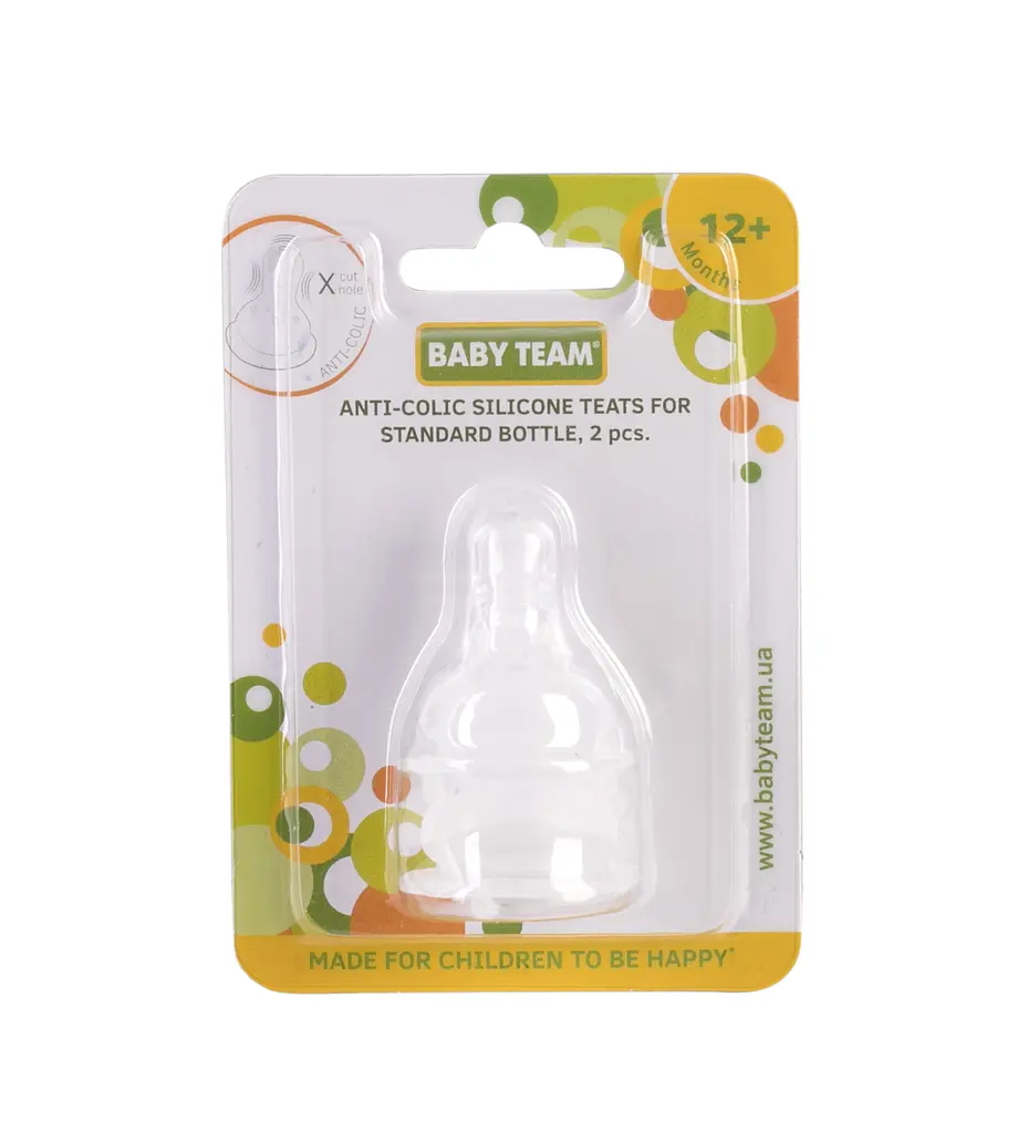 Соска силиконовая Baby Team, классическая, от 12 мес., для каши, 2 шт. (2011) - фото 2