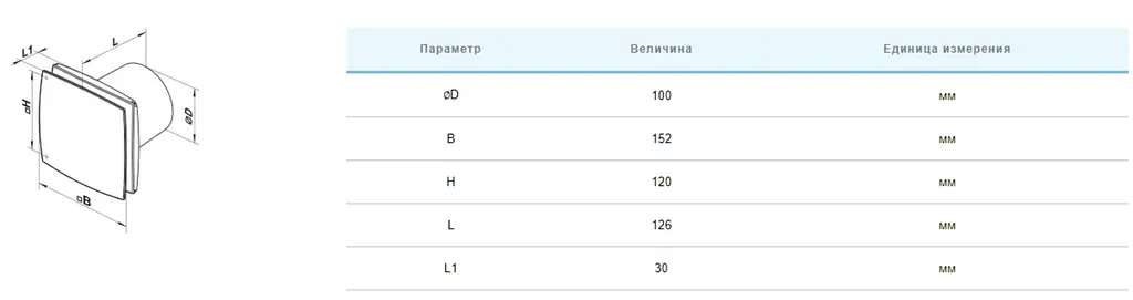 Вытяжной вентилятор Домовент 100 ЛДВ - фото 2