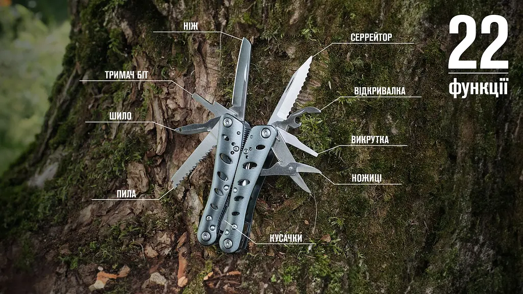 Мультитул Multi Tool Ganzo G101-H сірий - фото 9