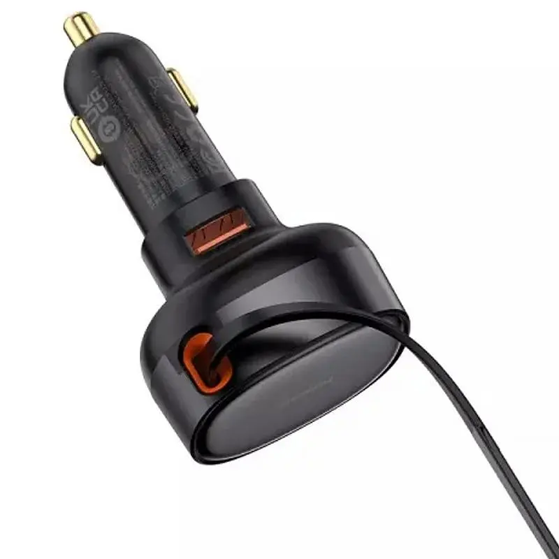 АЗП Enjoyment Pro PD60W+QC3.0 with retractable cable (1USB-A/1C) (C000578) Cluster Black Baseus teh0029946 - фото 6