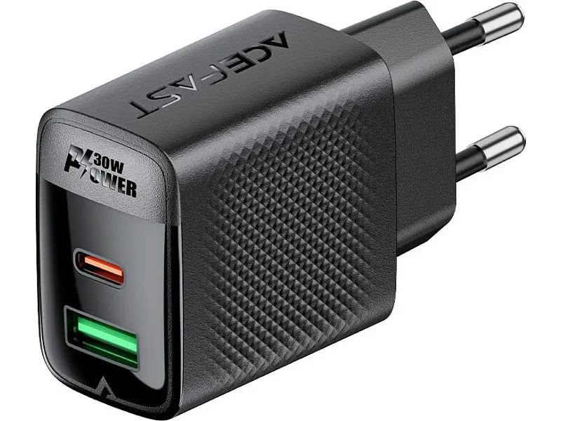 Мережевий зарядний пристрій Acefast A98 PD GaN 30 W Black - фото 3