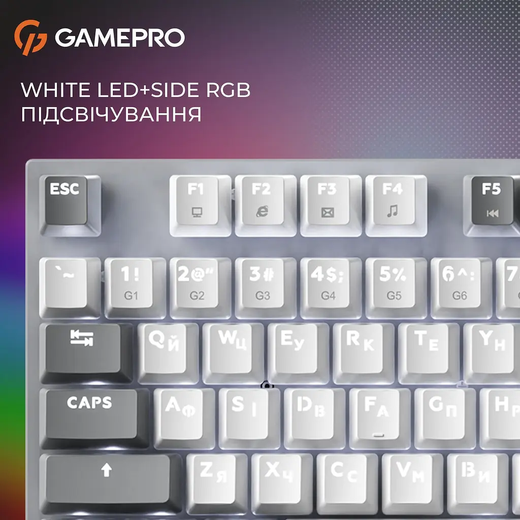 Клавіатура GamePro Genesis Metallic Outemu Red Swithes USB Gray (MK144G) [152671] - фото 17
