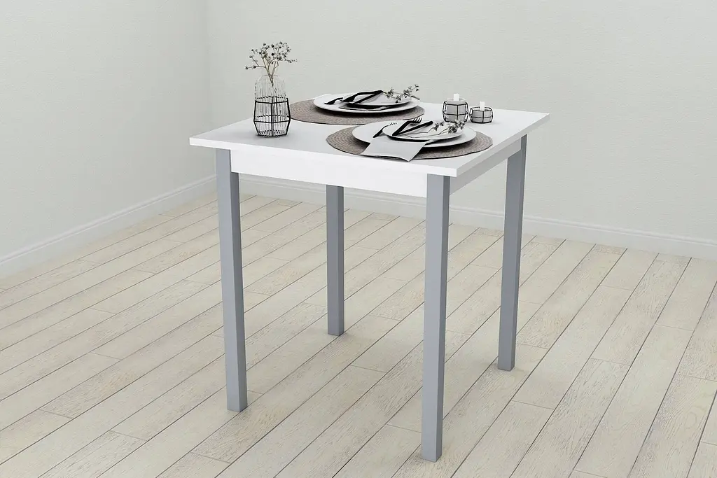 Стіл кухонний Ferrum-decor Дієго 75x70x70 Сірий ДСП Біле 16мм (FRD-106296) - фото 4