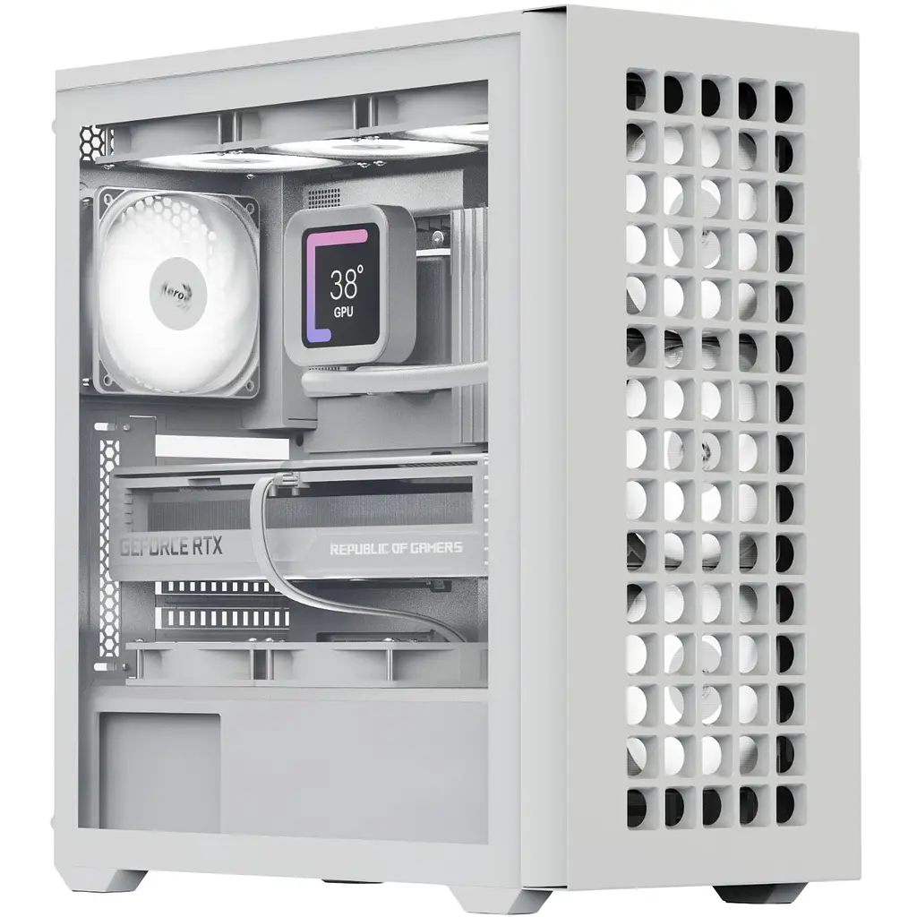 Корпус AeroCool D502A-G-WT-v1 (ACCM-DS02043.21) Білий без БЖ