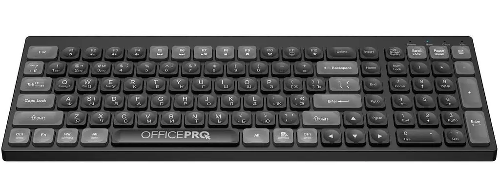 Клавіатура OfficePro SK985B Wireless Black (SK985B) - фото 4