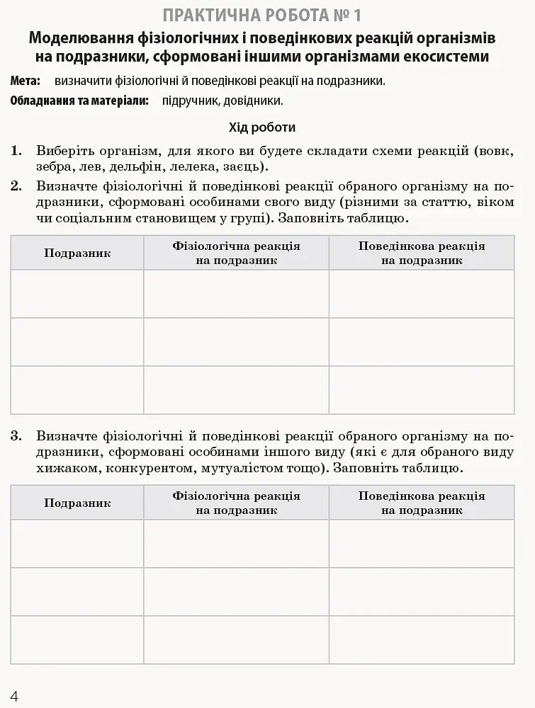 Біологія і екологія. Профільний рівень. Зошит для практичних робіт. 11 клас - фото 7