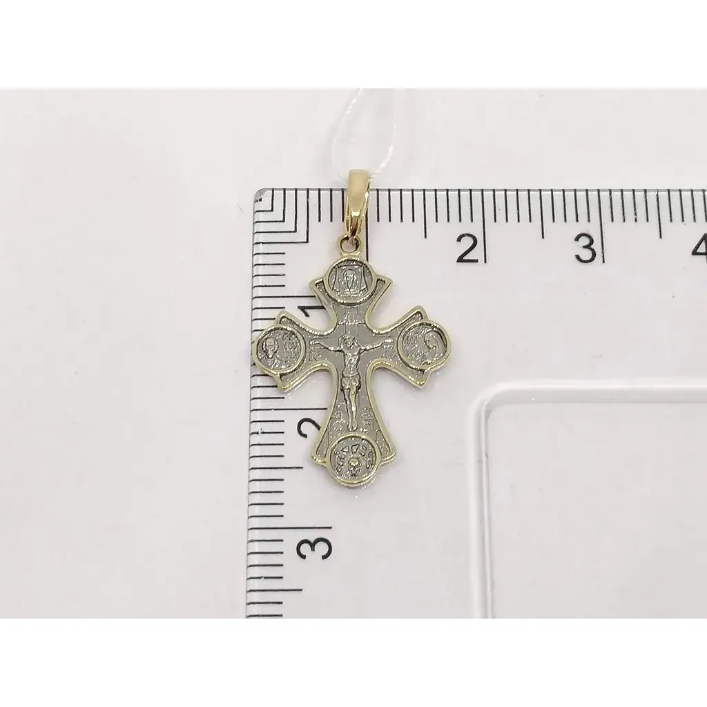 Золотой крестик Столичная Ювелирная Фабрика. Распятие Христа. 501670 - фото 4