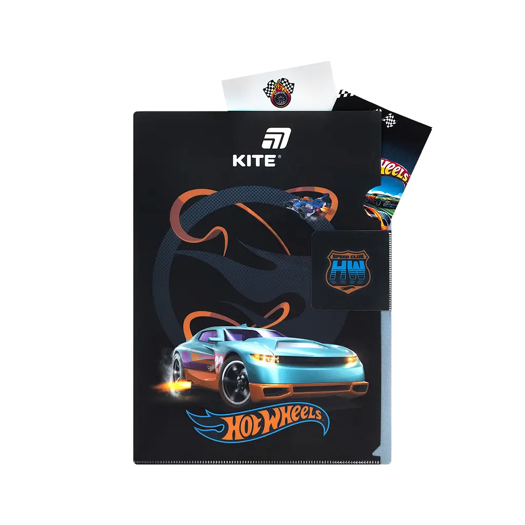 Папка - куточок Kite із клапаном A4 Hot Wheels- 2 (HW25-248-2) - фото 4