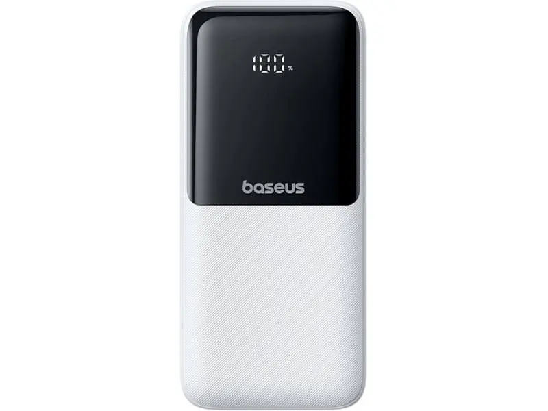 Зовнішній акумулятор (Power Bank) BASEUS Lipow Built-In Lightning/USB-C 20000mAh White (P10079102213-00) - фото 2