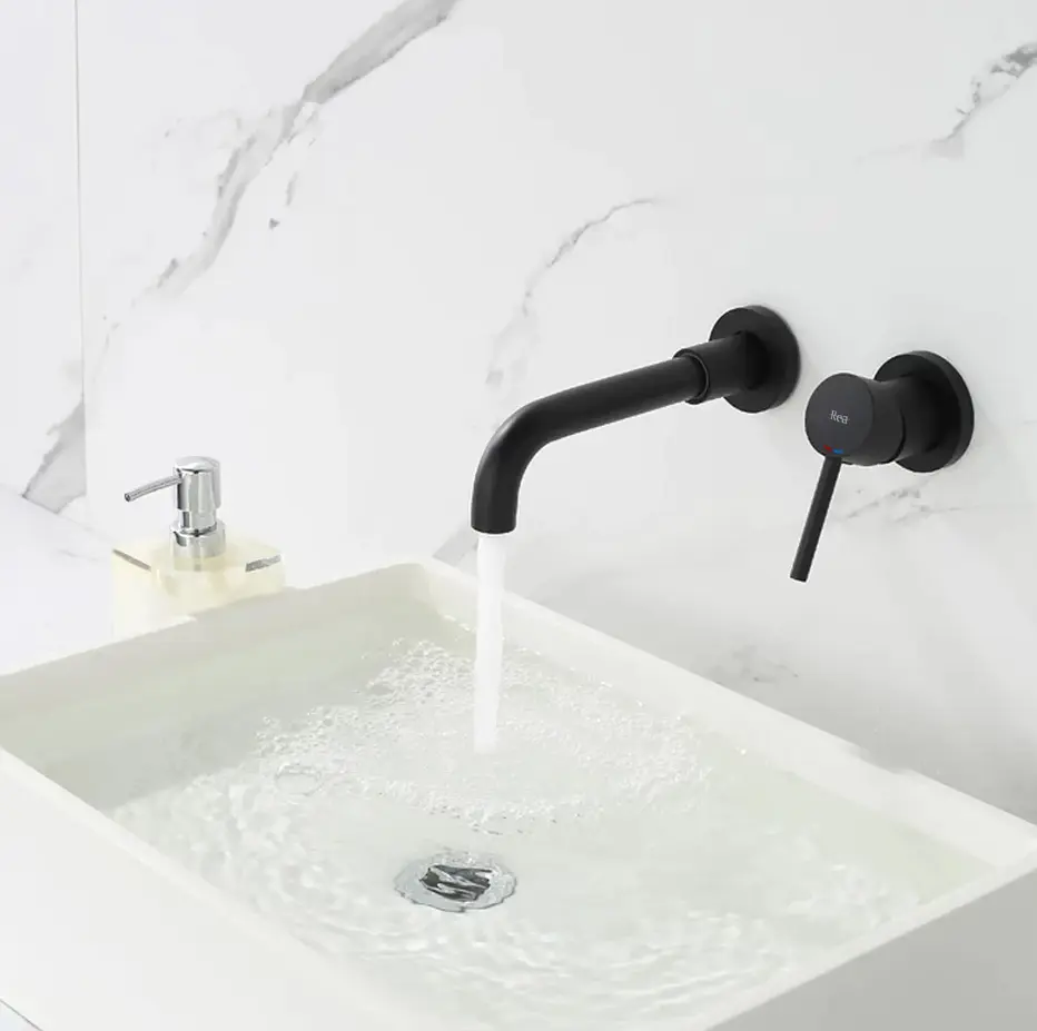 Смеситель для умывальника Rea Lungo Long + Box скрытого монтажа black matt REA-B0371, Черный матовый - фото 12