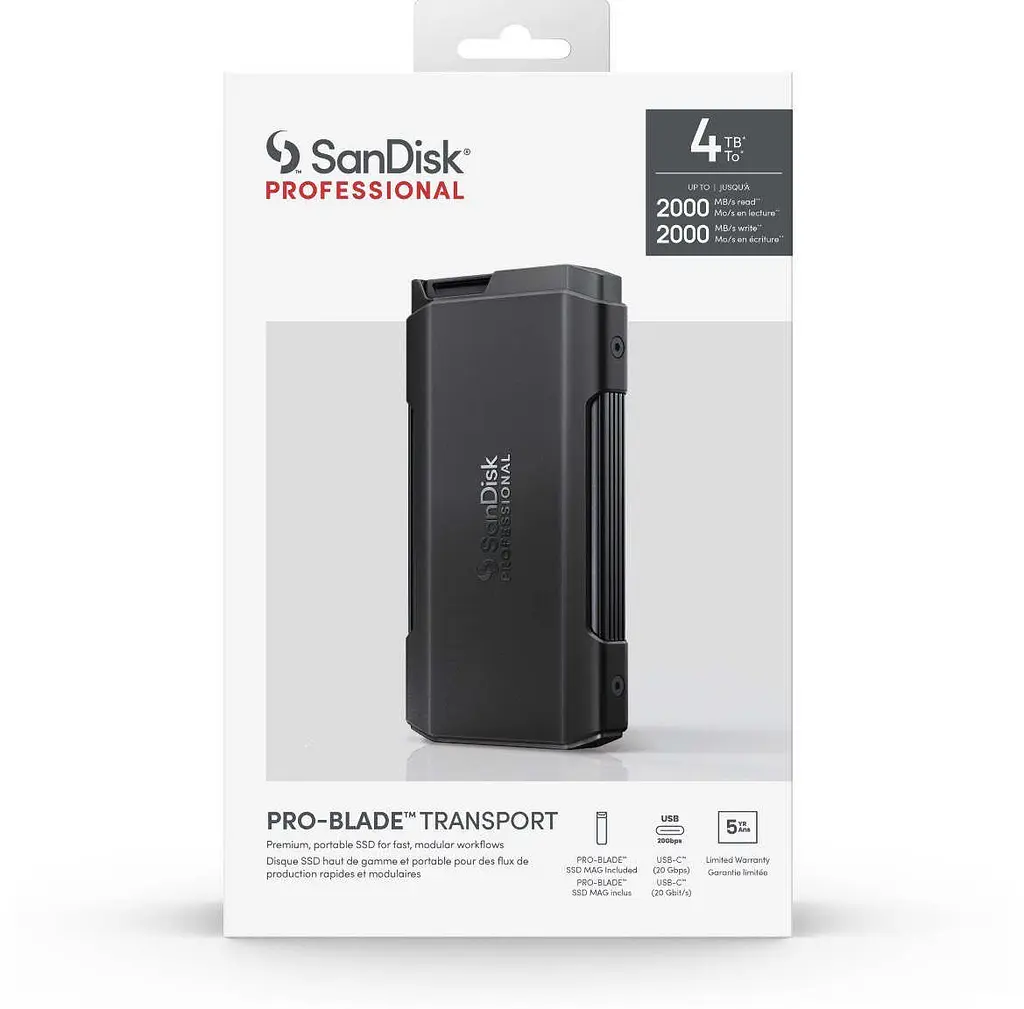 SSD накопитель WD PRO Blade Transport 4 ТБ (SDPM2NB-004T-GBAND) - фото 6