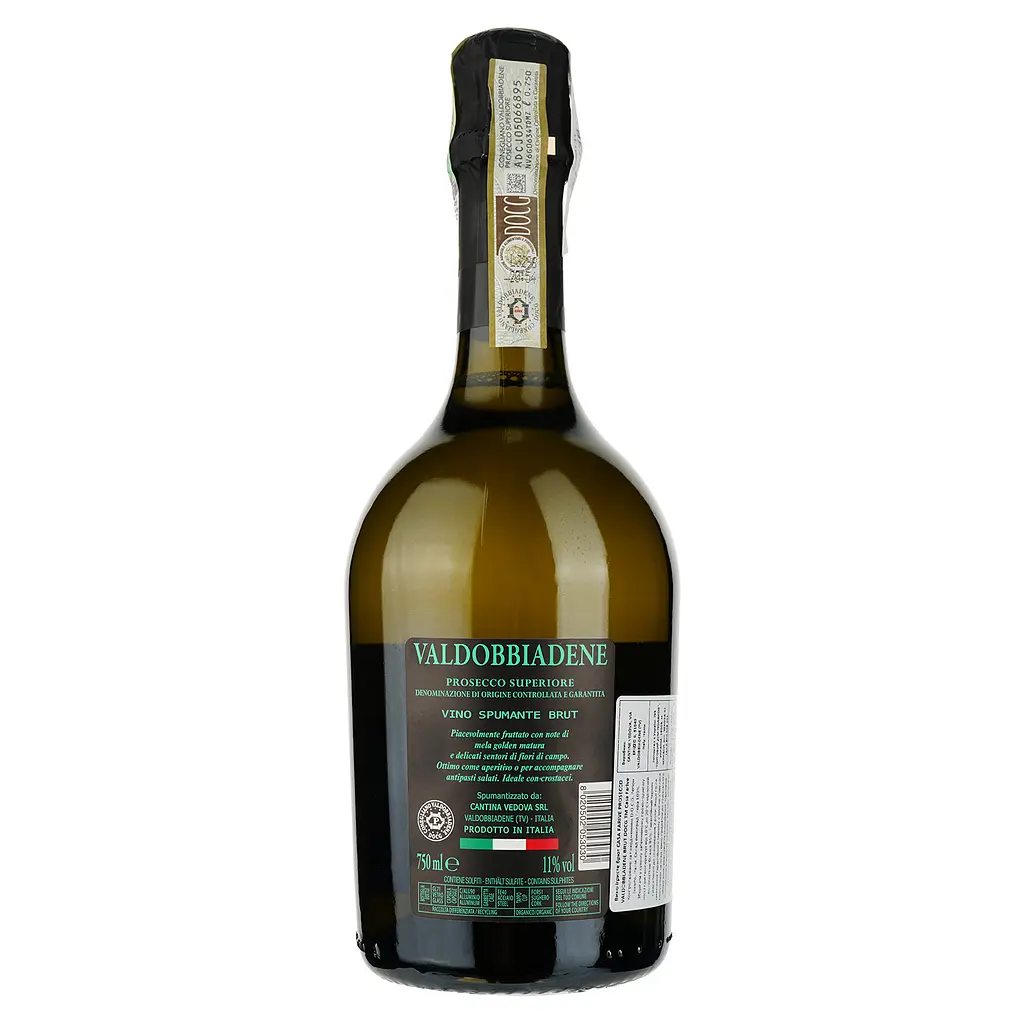Вино игристое Casa Farive Prosecco Superiore DOCG Valdobbiadenne Brut, белое, брют, 0,75 л - фото 2