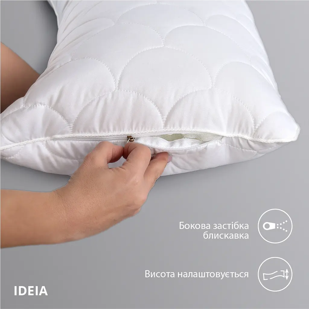 Подушка длинная IDEIA 40x130 - S-Form для сна и отдыха белая (08-13255) - фото 5
