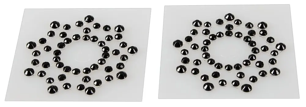 Прикраса для сосків Cottelli Collection Nipple Stickers Star, 2 шт (чорний) - фото 3