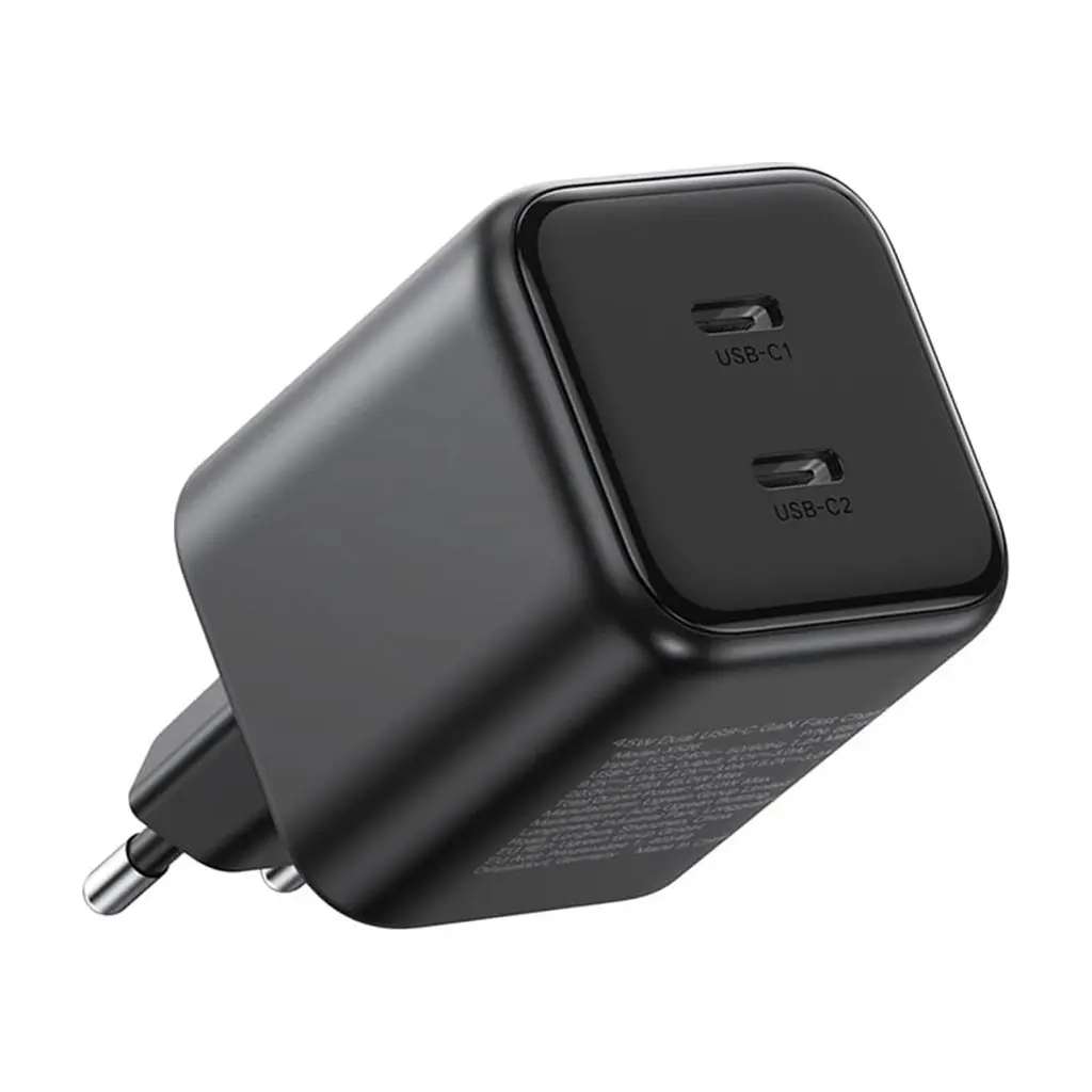 Зарядное устройство для Ugreen X526 2xUSB-C PD45W GaN black (65058) - фото 3
