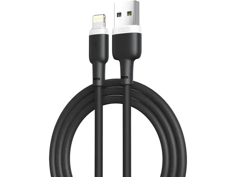 Кабель XO lightning NB208 Liquid Silicone 2.1A/1m Black