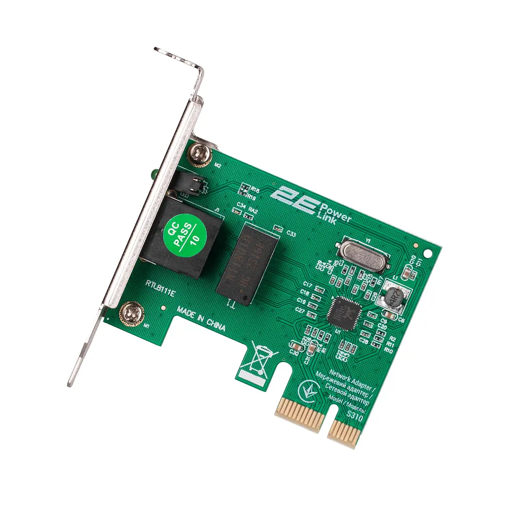 Мережева карта PowerLink S310 1xGE, PCI-Express x1 2E teh0018056 - фото 2