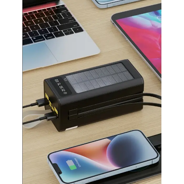 Power Bank 7GO GPW-01, ємність 50000 mAh, сонячна зарядка, швидка зарядка PD 22.5 W - фото 3