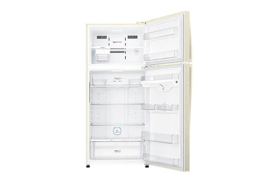 Холодильник LG GN-H702HEHZ 180х73х78см 2 дв холодильне відділення 378 л морозильне відділення 129 л A++,NF Бежевий (GN-H702HEHZ) - фото 2