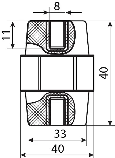 Ізолятор‑тримач SM40 АСКО‑УКРЕМ (A0150100004) - фото 3