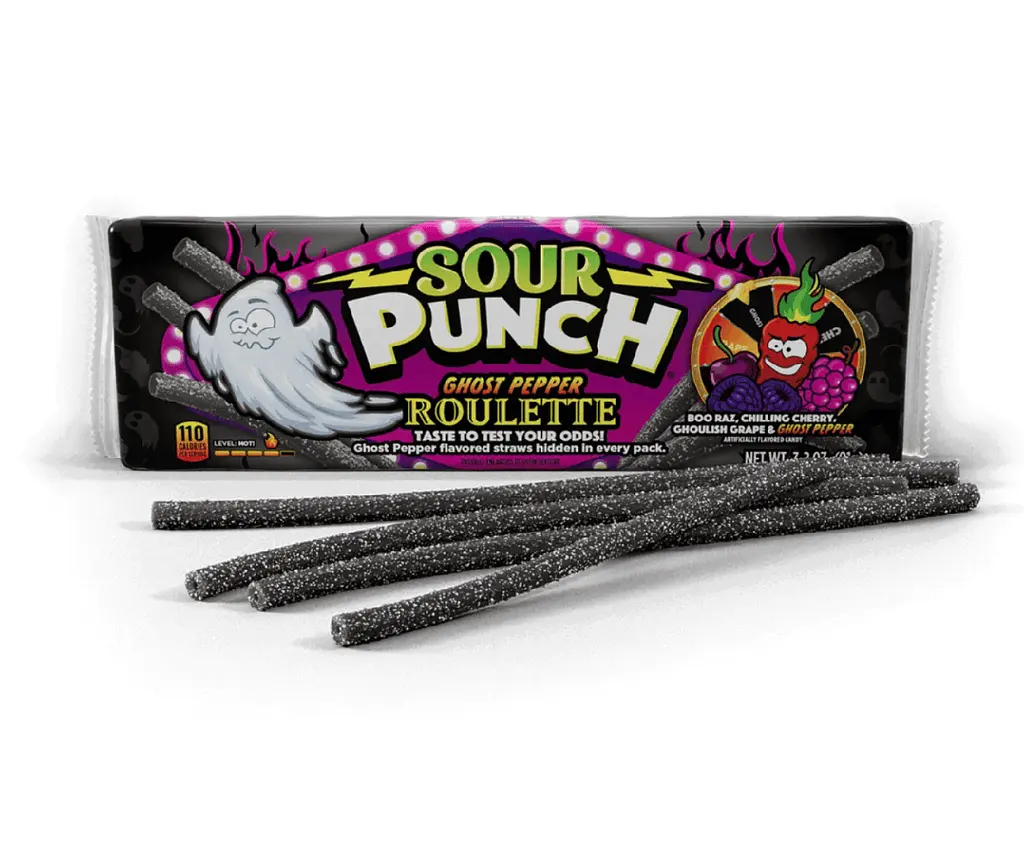 Жувальні цукерки Sour Punch Ghost Pepper Roulette 91г - фото 3