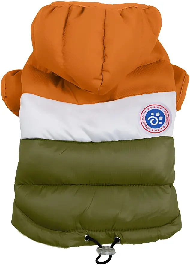 Куртка для собак та котів EcoToys Khaki Orange M оранжева з хакі A: 29 см B: 43 см C: 29 см 6936 - фото 2
