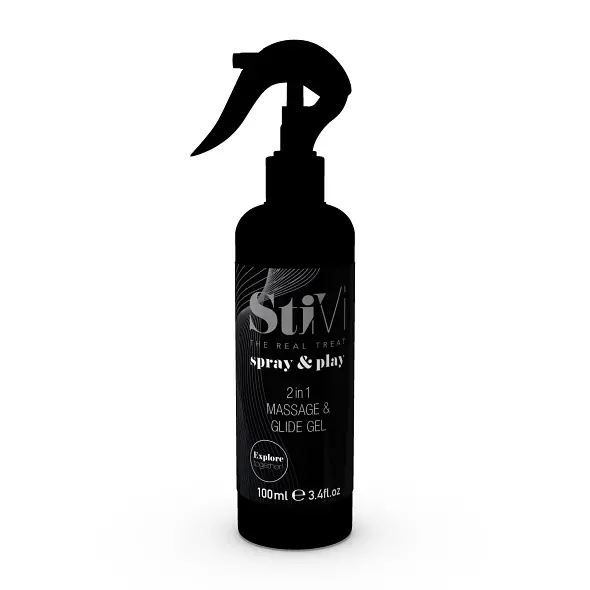 Лубрикант Hot та масажний гель StiVi sprayplay 2 in 1 100 мл - фото 2