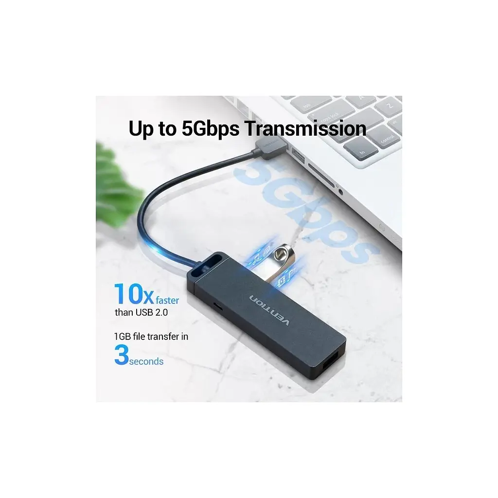 Зчитувач флеш-карт USB 3.0 to SD/TF 0.15m black Vention (CLPBB) - фото 3