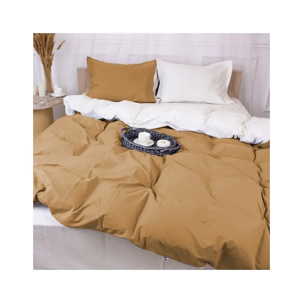 Постільна білизна MirSon Poplin Line 002 + 015 Lorena 220 x 240 (2200006280071) - фото 5