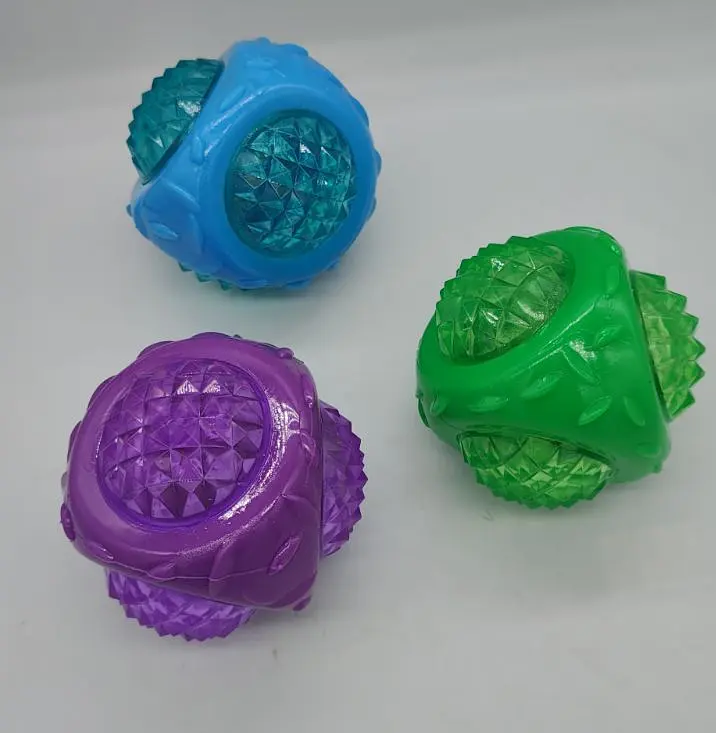 Іграшка, що світиться для собак Bonny Round Ball of Flash, M Блакитний - фото 3