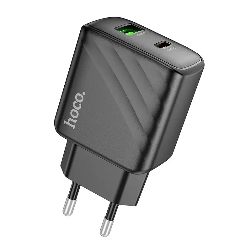 Мережевий зарядний пристрій HOCO CS23A Sunlight dual port PD30W+QC3. 0 charger чорний