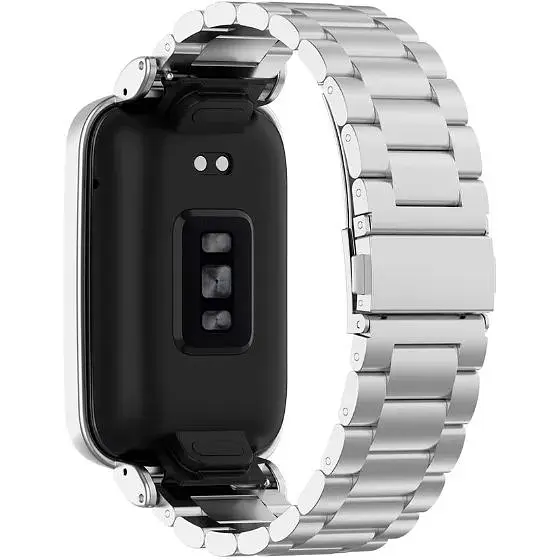 Ремешок-бампер DK для Xiaomi Mi Band 7 Pro Metal Fitlink Steel Watch Band (silver) - фото 2