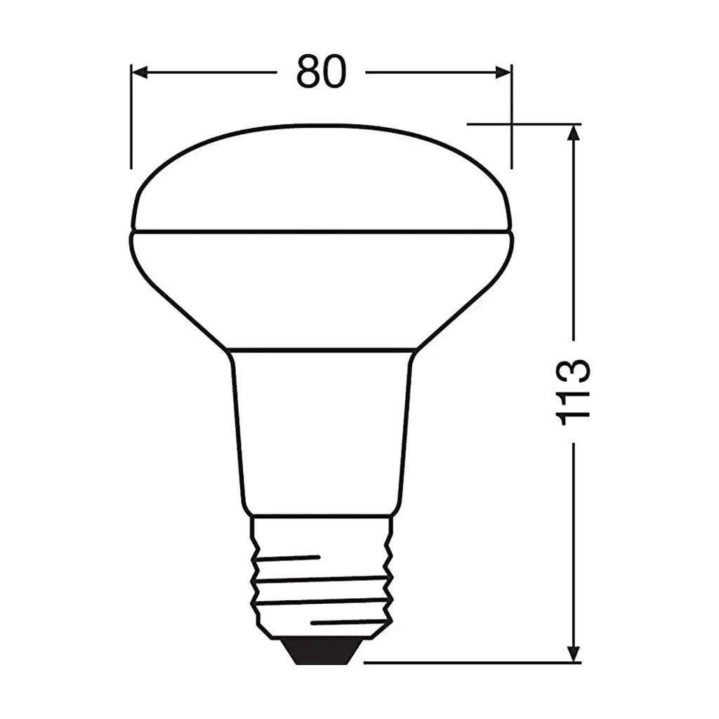 Лампочка Osram LED R80 60 4,3W/827 230V GL E27 (4058075433304) - фото 2