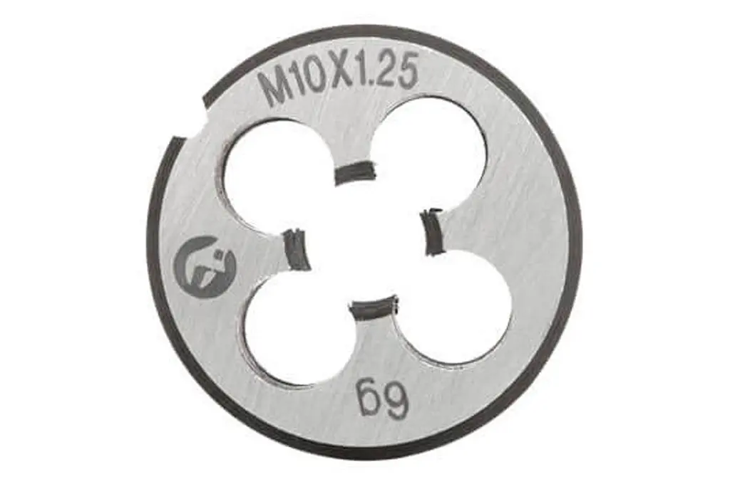 Плашка ручная круглая метрическая Intertool M10 х 1.25 - фото 2