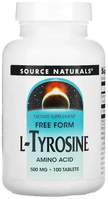 Тирозин Source Naturals L-Tyrosine 500 мг 100 таблеток