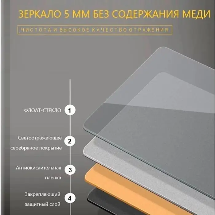 Дзеркало Dusel Led DE-M0065D Black 65x80 см сенсорне включення + підігрів+ годинник/темп, Чорний - фото 4