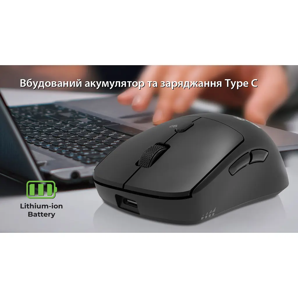 Мишка REAL-EL RM-355W Wireless Black (EL123200054) - фото 11