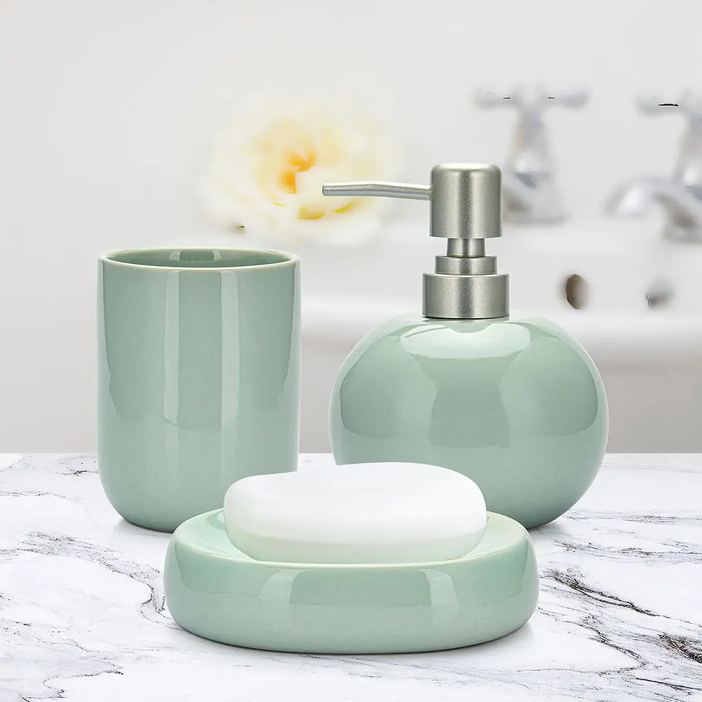 Набір для ванної кімнати Fissman дозатор рідкого мила, стакан та мильниця (9508) - фото 8