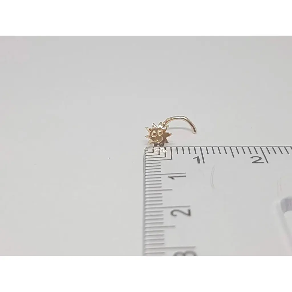 Золотая серьга-пирсинг в нос Dear. 1007 - фото 4