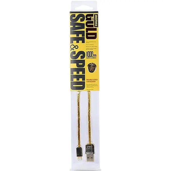 Кабель Remax Golden Micro-USB 1m Gold - фото 3