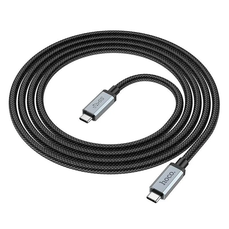 Кабель Hoco Type-c to Type-C USB3. 2 20GBPS 100W HD high speed data cable US06 (2M) - фото 2