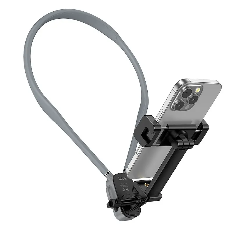 Кріплення для телефону на шию HOCO K30 Campo neck-hanging holder Чорний Сірий - фото 3