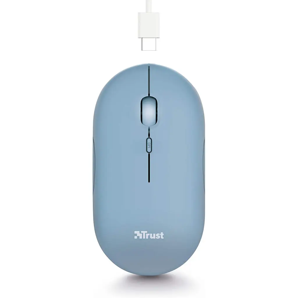 Мышка Trust Puck Wireless/Bluetooth Silent Blue (24126) - фото 4