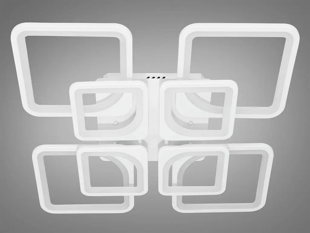 Люстра стельова LED Diasha 8060/4+4WH 7425, 135W, 600мм, сучасний стиль, димер, 7425 лм - фото 3