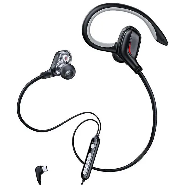 Дротові навушники Baseus Gamo Immersive Virtual 3D Game Type-З Earphone, 1.2m, black - фото 2