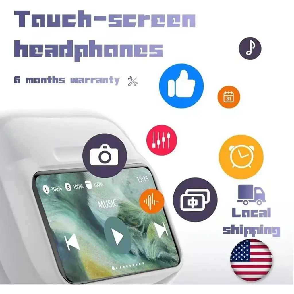 Бездротові навушники Owl Bluetooth із сенсорним екраном - фото 6
