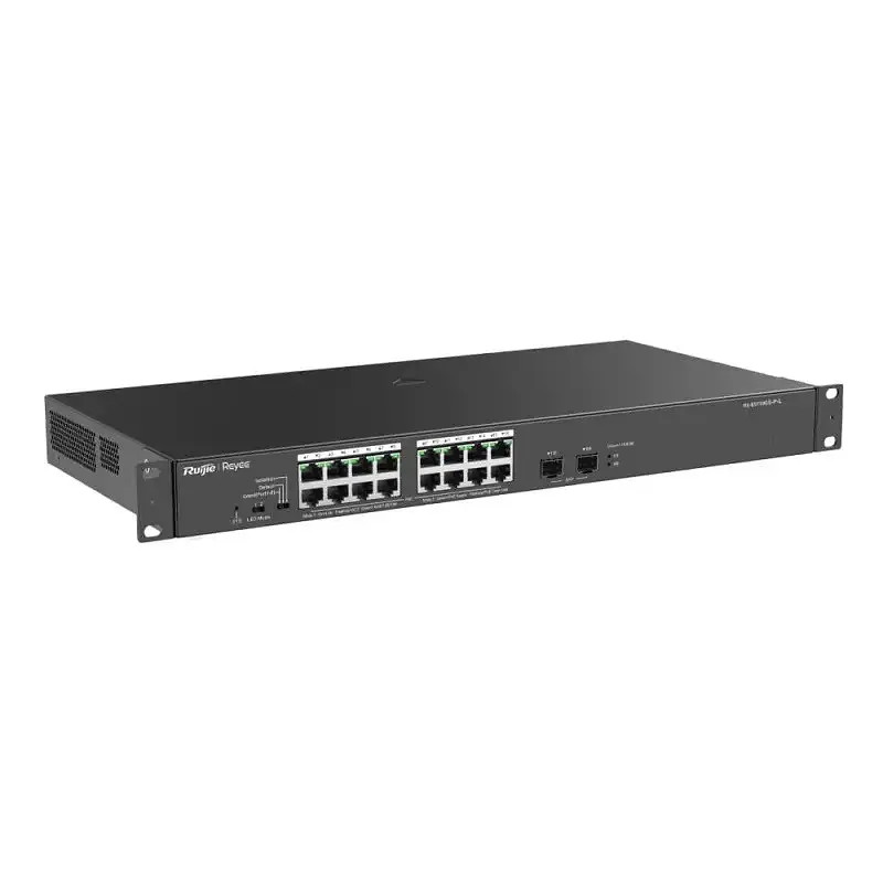 Маршрутизатор комутатор Ruijie Reyee RG-ES118GS-P-L (16 + 2 портові) Rack-mountable металевий корпус - фото 3
